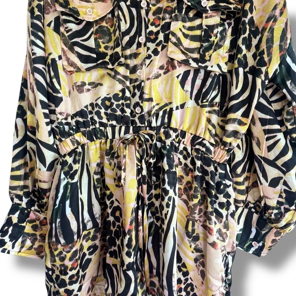 Goodtime U.S.A. mixed animal print long sleeve romper NEW - Picture 5 of 13